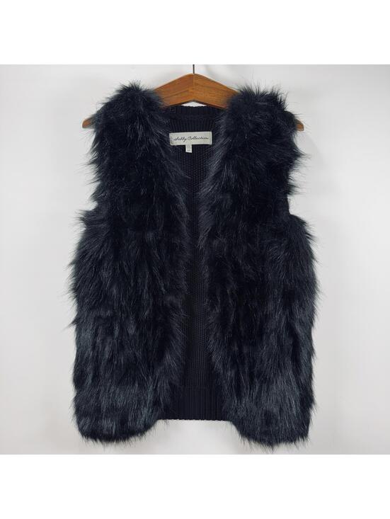 Sebby Jackets & Blazers - Sebby Collection Black Faux Fur Vest - M